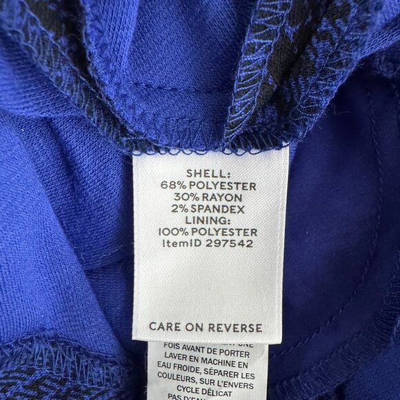 L.L.‎ Bean Signature Dress Womens Size 6 Plaid Blue Black 3/4 Sleeve DR-1715 - Picture 8 of 9